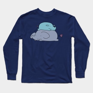 Little Elephant and Rhino Long Sleeve T-Shirt